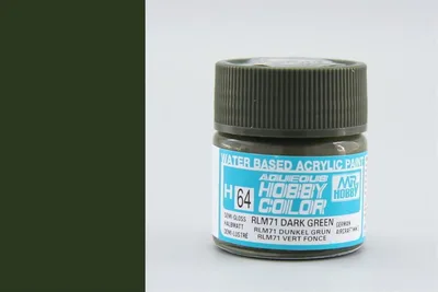 Gunze H064 10 ml. RLM71 Dark Green, Aqueous Serisi Maket Boyası