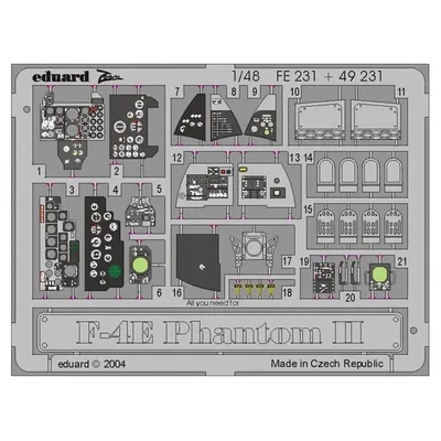 EDUARD FE231 1/48 F-4E FOR HASEGAWA Maket Detay Se