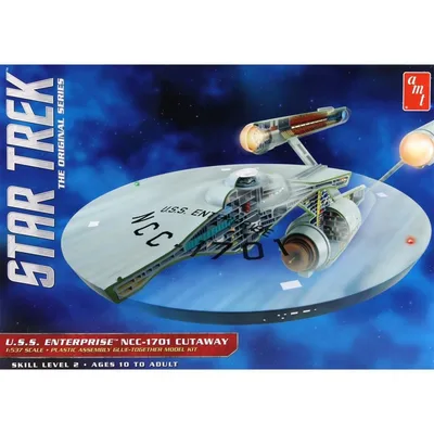 AMT 891 1/537 Star Trek TOS Enterprise Cutaway Uzay Aracı Demonte Plastik Maketi
