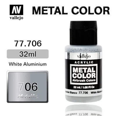 Vallejo 77706 32 ml. White Aluminium, Metal Color Serisi Model Boyası