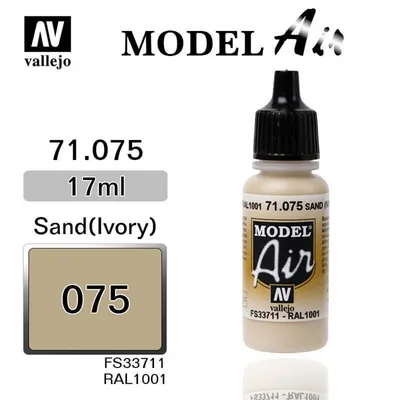Vallejo 71075 17 ml. Ivory, Model Air Serisi Model Boyası