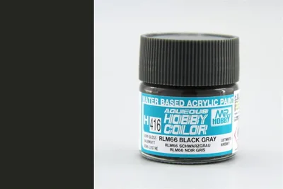 Gunze H416 10 ml. RLM66 Black Gray, Aqueous Serisi Maket Boyası