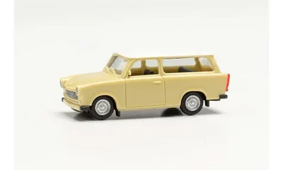 Herpa 020770-006 1/87 Ölçek Trabant 601 Universal, Yeşil, Sergilemeye Hazır Model Araç