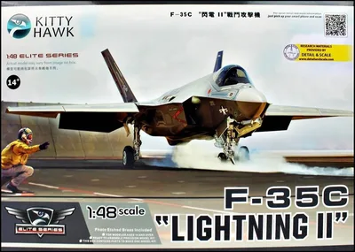 Kitty Hawk 80132 1/48 F-35C Lightning II Savaş Uçağı Demonte Plastik Maketi