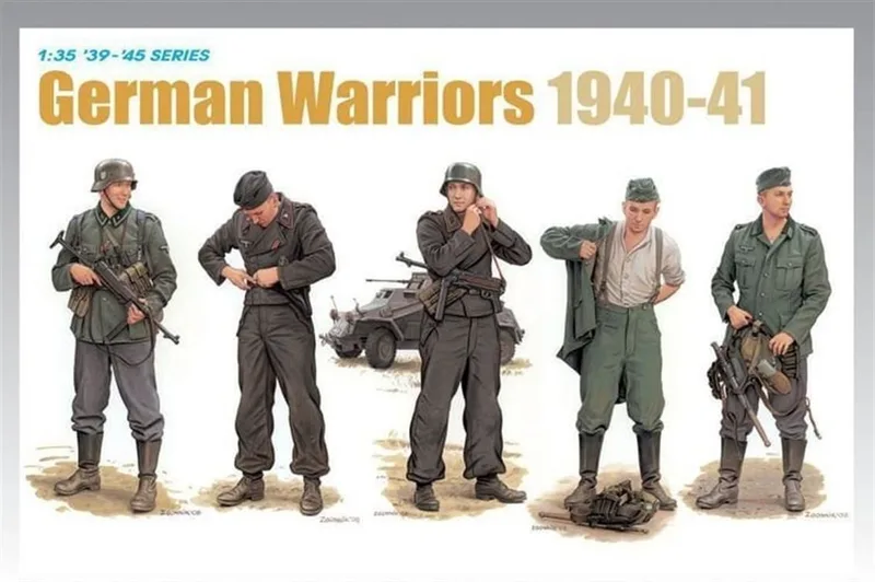 Dragon 6574 1/35 Ölçek Alman Savaşçıları (1940-41) Asker Figürleri Plastik Model Kiti