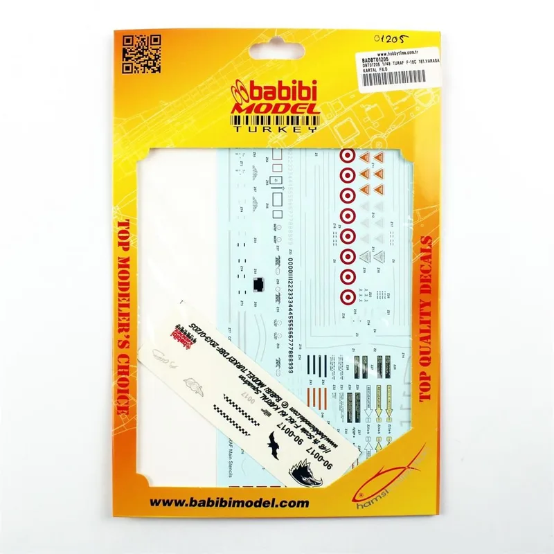 Babibi DBT01205 1/48 Turaf F-16C, 161.Yarasa & Kartal Filo, Dekal Çıkartma