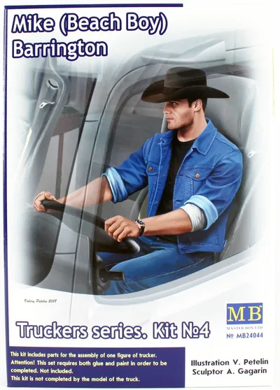 MasterBox 24044 1/24 Ölçek, Kamyon Sürücüsü Serisi, Mike, Plastik Figür Kiti