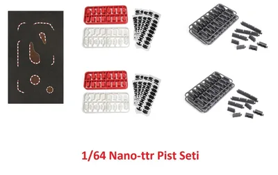 Nano-TTR Track Mat 150x90cm + Curb Set - Jersey Barrier Set