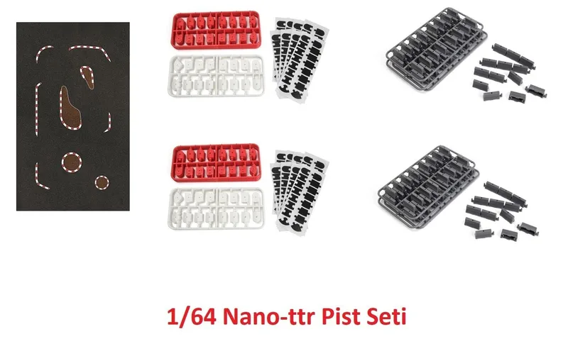 Nano-TTR Track Mat 150x90cm + Curb Set - Jersey Barrier Set