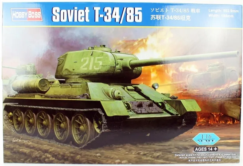 HobbyBoss 82602 1/16 Sovyet T-34/85 Tankı Demonte Plastik Maketi