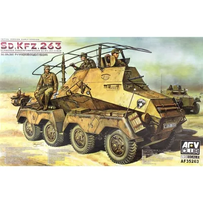 AFV Club AF35263 1/35 Schwerer Panzerfunkwagen Sd.Kfz.263 8-Rad Tank Demonte Plastik Maketi