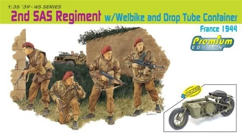 Dragon 6586 1/35 Ölçek 2. SAS Alayı (Fransa 1944) Asker Figürleri Plastik Model Kiti