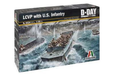 Italeri 6524S 1/35 LCVP Çıkartma Gemisi ve Mürettebatı Demonte Plastik Maketi