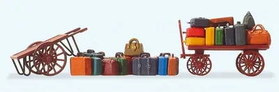 Preiser 17705 1/87 Ölçek 2 wagen. reisegepäck. 15 lose Figürleri