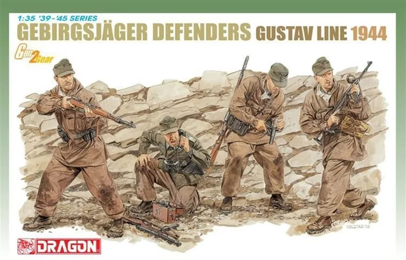 Dragon 6517 1/35 Ölçek Gebirgsjager (Gustav Hattı 1944) Asker Figürleri Plastik Model Kiti