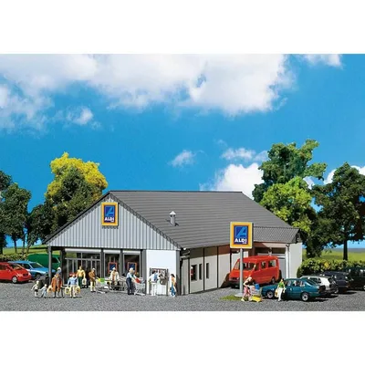 Faller 130339 1/87 Aldi Süpermarket Demonte Plastik Maketi