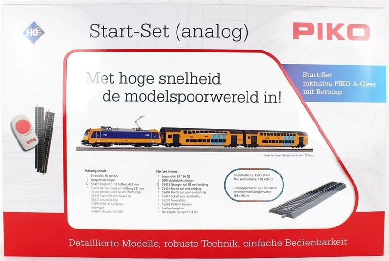 S-Set E-Lok Personenzug mit 2 Doppelstocksitzwagen NS A-Gleis & B V