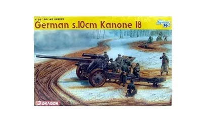 Dragon 6411 1/35 Ölçek Alman s.10cm Kanone 18 Obüs Topu Plastik Model Kiti