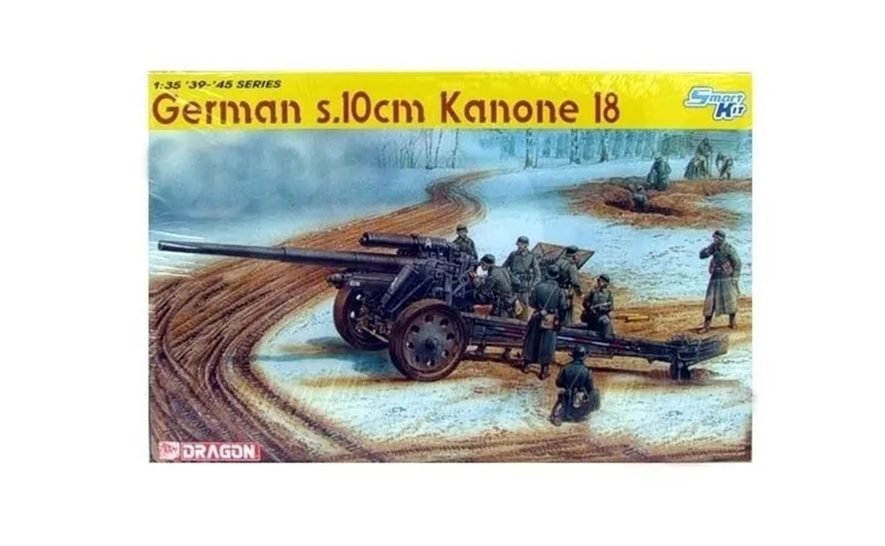 Dragon 6411 1/35 Ölçek Alman s.10cm Kanone 18 Obüs Topu Plastik Model Kiti