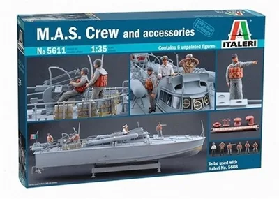 Italeri 5611S 1/35 M.A.S. Mürettebat ve Aksesuar Figürleri Demonte Plastik Maketi