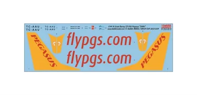 Babibi DAT01119 1/144 Pegasus, Boeing 737-800, Duru, Dekal Çıkartma
