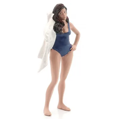 American Diorama AD76313 1/18 Ölçek Plaj Kızı (Katy) Sergilemeye Hazır Plastik Figürü