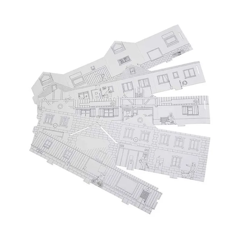 Faller 150300 1/87 Farklı 5 Yapı,Başlangıç Seti,Boyanabilir Demonte Plastik Maketi