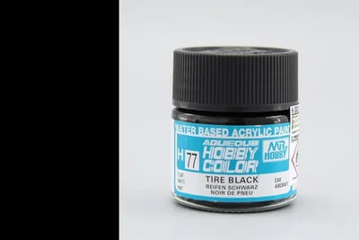 Gunze H077 10 ml. Tire Black, Aqueous Serisi Maket Boyası