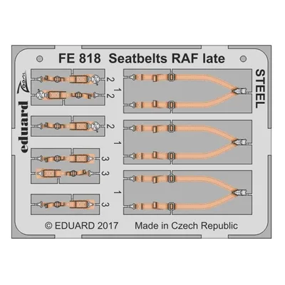 EDUARD FE818 1/48 Seatbelts RAF late STEEL Maket D