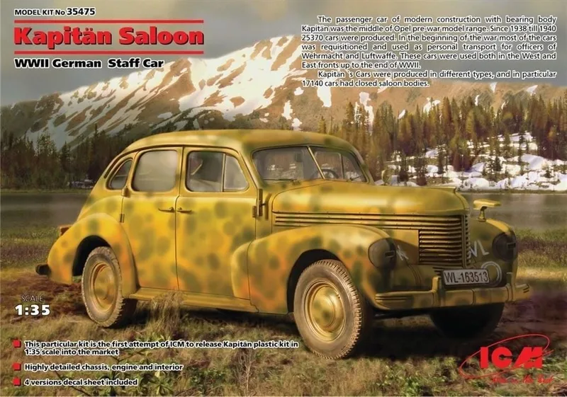 35475 KAPİTÄN SALOON, WWII GERMAN STAFF CAR
