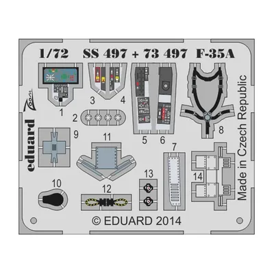 EDUARD SS497 1/72 F-35A interior S.A. FOR ITALERI