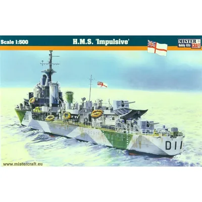 Mistercraft S096 1/500 HMS (Impulsive) Zırhlı Gemi Demonte Plastik Maketi