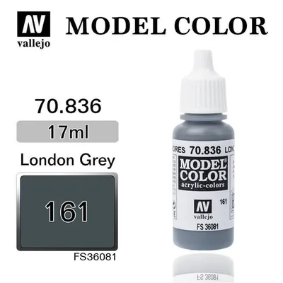 Vallejo 70836 17 ml. (161) London Grey-Matt, Model Color Serisi Model Boyası