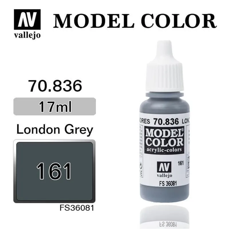 Vallejo 70836 17 ml. (161) London Grey-Matt, Model Color Serisi Model Boyası
