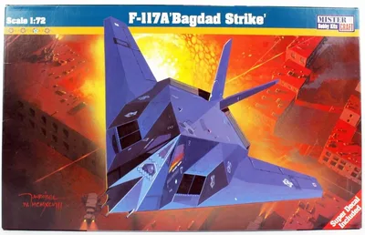 Mistercraft E007 1/72 F-117A (Bagdad Strike) Savaş Uçağı Demonte Plastik Maketi