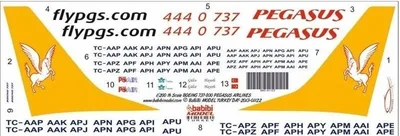 Babibi DAT01122 1/200 Pegasus, Boeing 737-800, Dekal Çıkartma