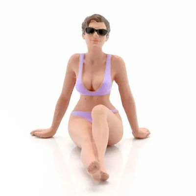 American Diorama AD76315 1/18 Ölçek Plaj Kızı (Carol) Sergilemeye Hazır Plastik Figürü