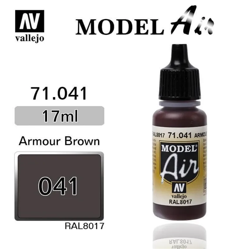 Vallejo 71041 17 ml. Armour Brown, Model Air Serisi Model Boyası