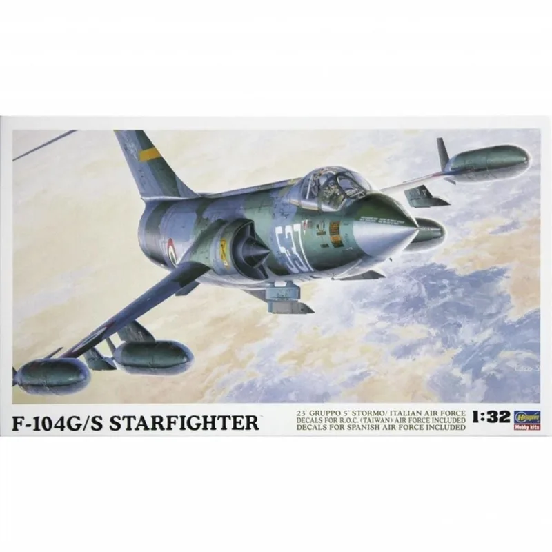 Hasegawa ST11 08061 1/32 Ölçek F-104G/S (World Starfıghter) Savaş Uçağı Plastik Model Kiti