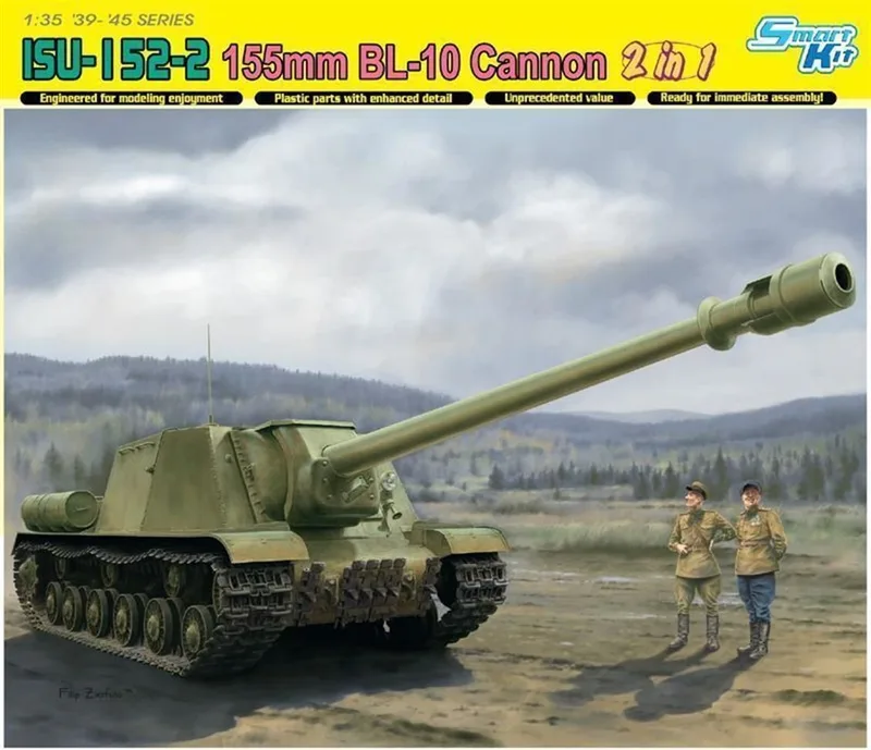 Dragon 6796 1/35 Ölçek ISU-152-2 155mm BL-10 Cannon Tank Avcısı Plastik Model Kiti