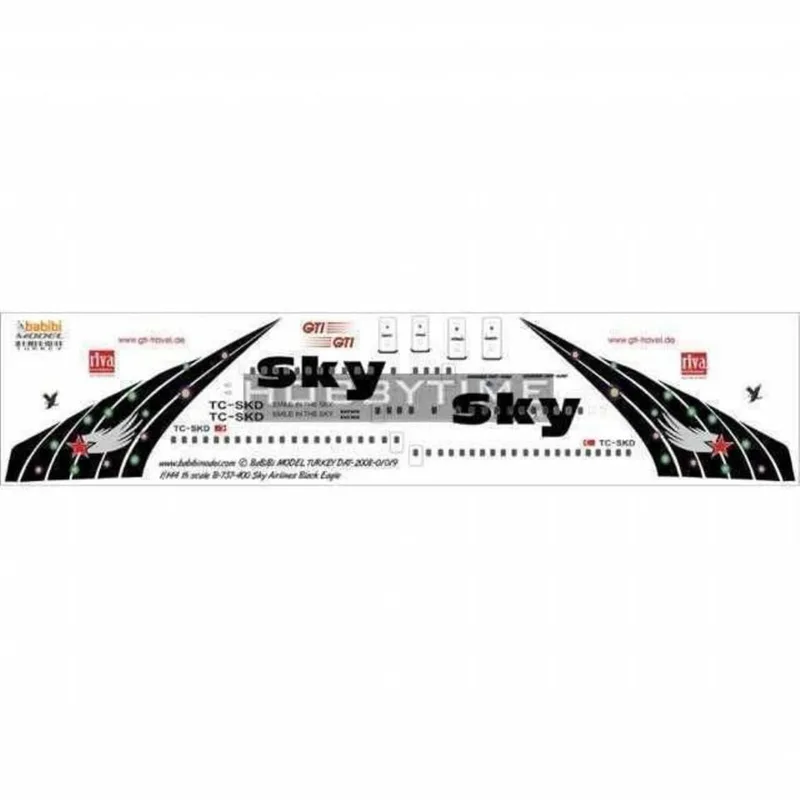 Babibi DAT01019 1/144 Sky Airlines, Boeing 737-400, Black Eagle, Dekal Çıkartma