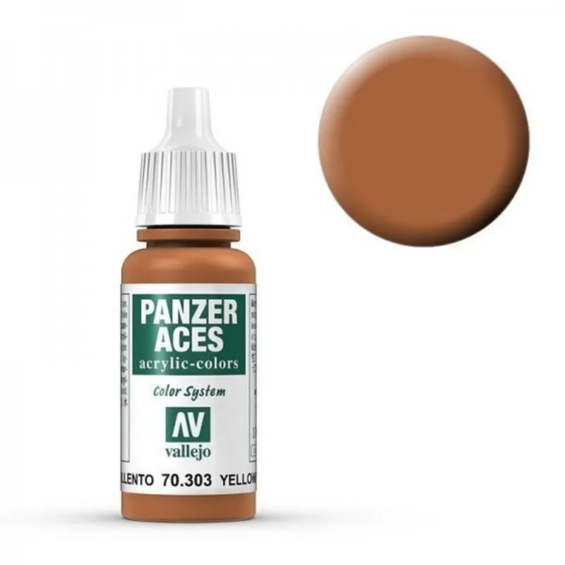 Vallejo 70303 17 ml. Yellowish Rust, Panzer Aces Serisi Model Boyası