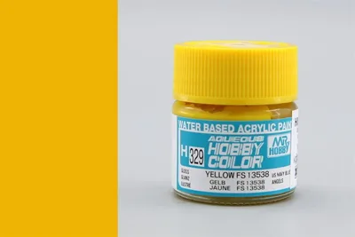 Gunze H329 10 ml. Yellow FS 13538, Aqueous Serisi Maket Boyası