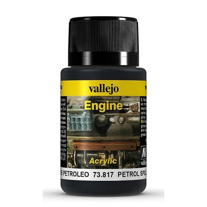 Vallejo 73817 40 ml. Akaryakıt Dökülmeleri, Motor Yüzeyi Efekti Boyası