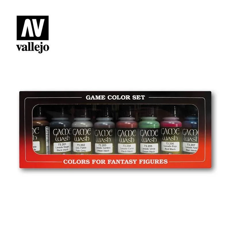 Vallejo 73998 8x17 ml. Game Color Washes Boya Seti