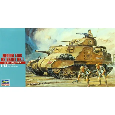 Hasegawa MT5 31105 1/72 Ölçek M3 Grant Mk.I Orta Tank Plastik Model Kiti