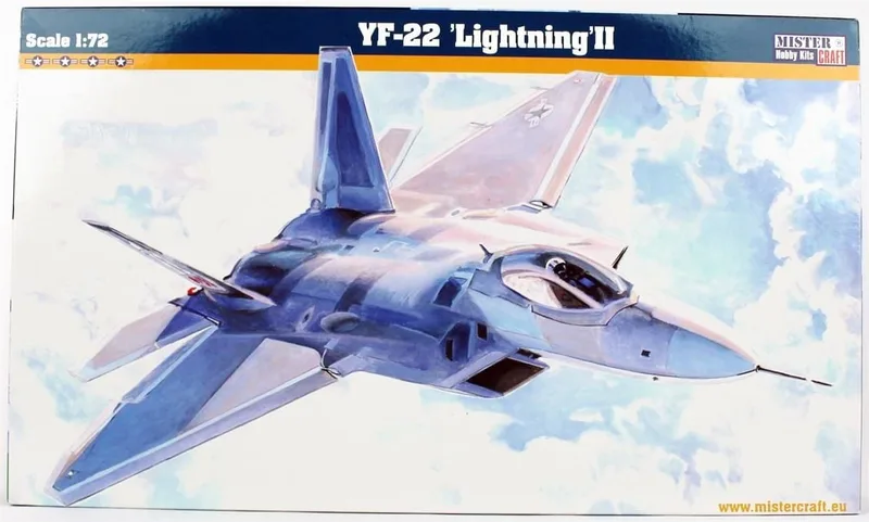 Mistercraft F007 1/72 YF-22 Lightning II Savaş Uçağı Demonte Plastik Maketi