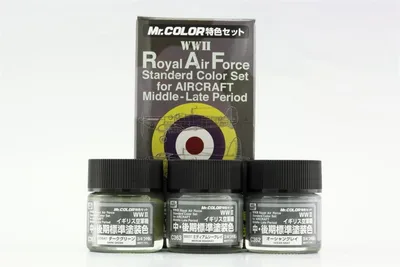 Gunze CS684 3x10 ml. Royal Air Force (WW II) Middle/Late, Mr.Color Serisi Maket Boyası Seti