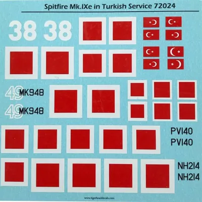 72024 1/72 Spitfire Mk.Ixe in Turkish Service