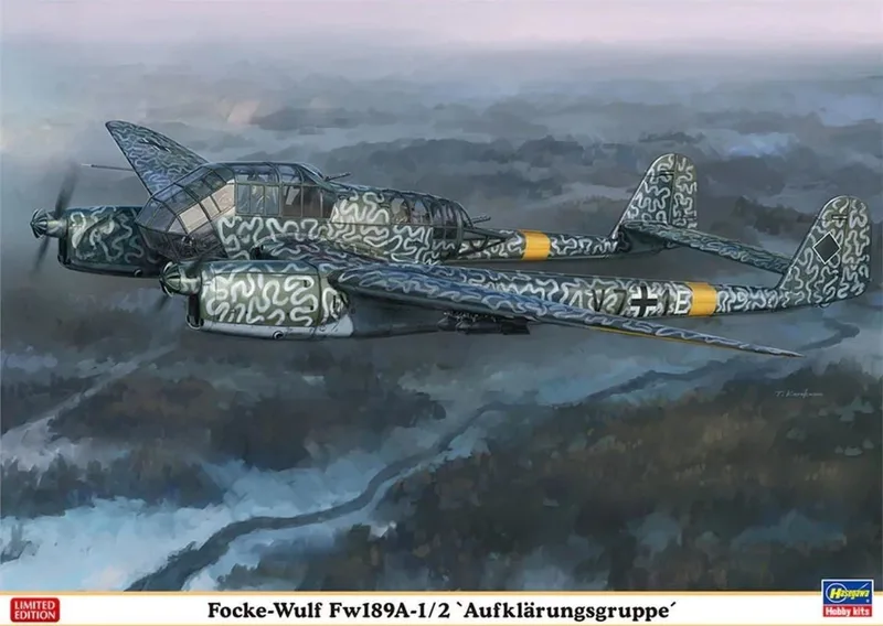 Hasegawa 02275 1/72 Ölçek Focke Wulf Fw189A 1/2 Aufklärungsgruppe (Limited Edition) Savaş Uçağı Plastik Model Kiti